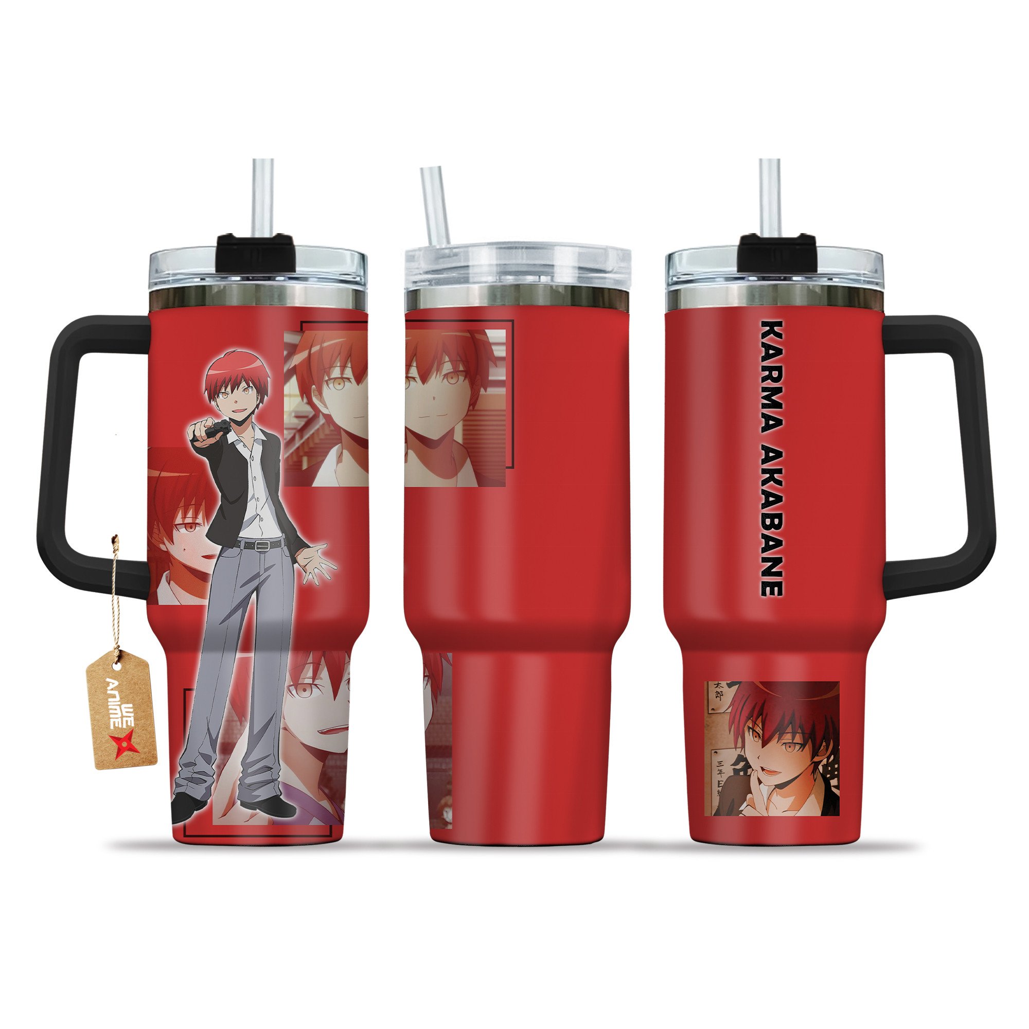 Karma Akabane Assassination Classroom Anime Custom Stanley Quencher 40oz Stainless Steel Tumbler With Handle