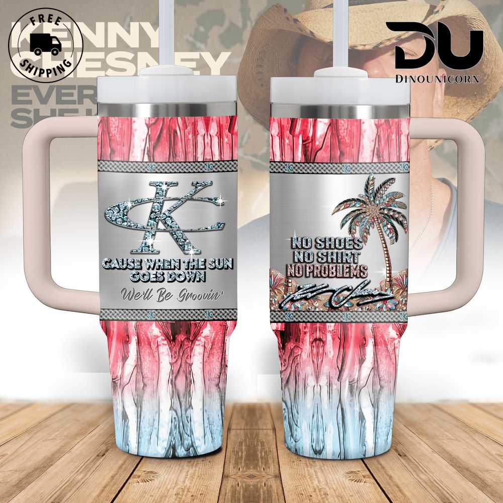 Kenny Chesney Music Custom Stanley Quencher 40oz Stainless Steel Tumbler With Handle