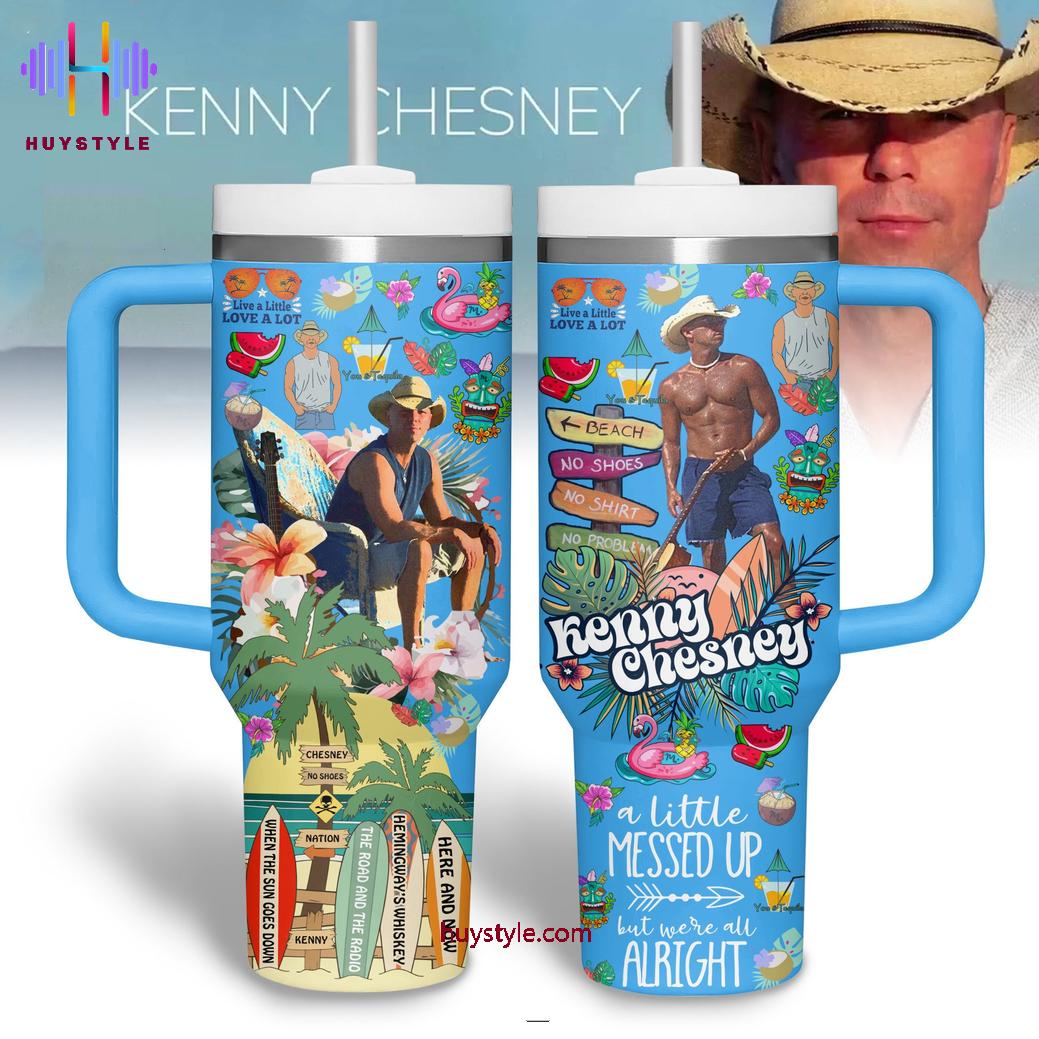 Kenny Chesney Music Custom Stanley Quencher 40oz Stainless Steel Tumbler With Handle