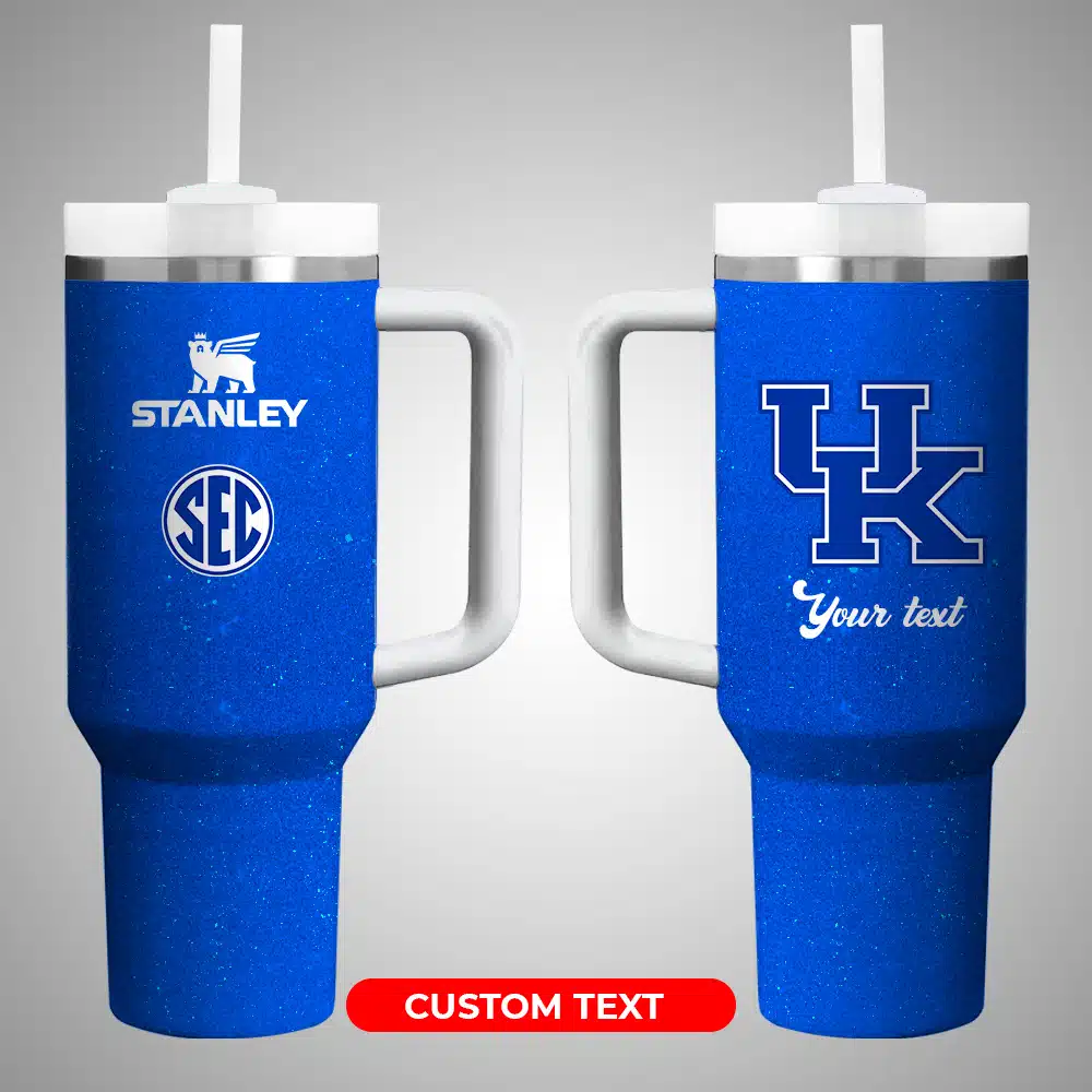 Kentucky WildcatsÂ NCAA Custom Stanley Quencher 40oz Stainless Steel Tumbler With Handle
