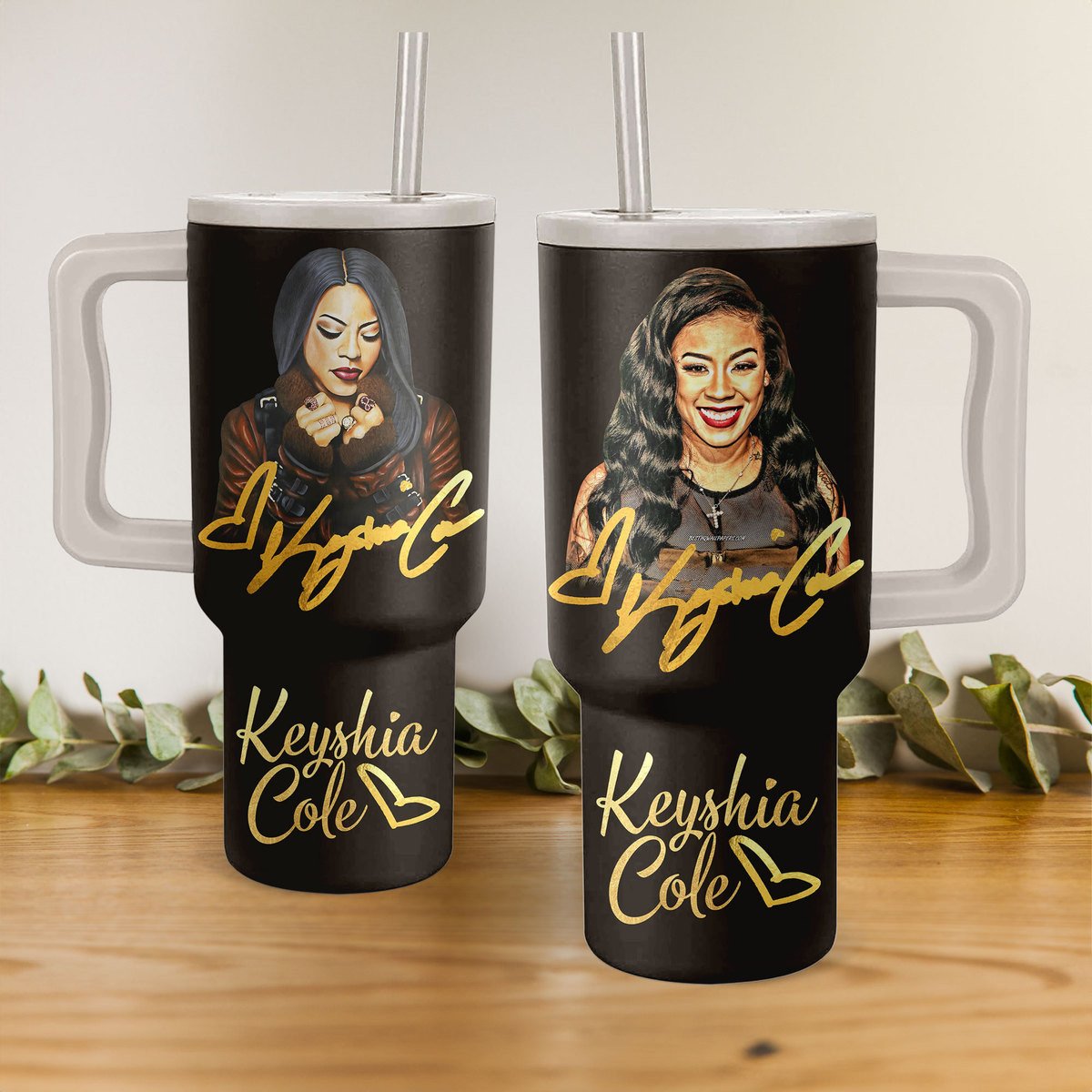 Keyshia Cole Music Custom Stanley Quencher 40oz Stainless Steel Tumbler With Handle