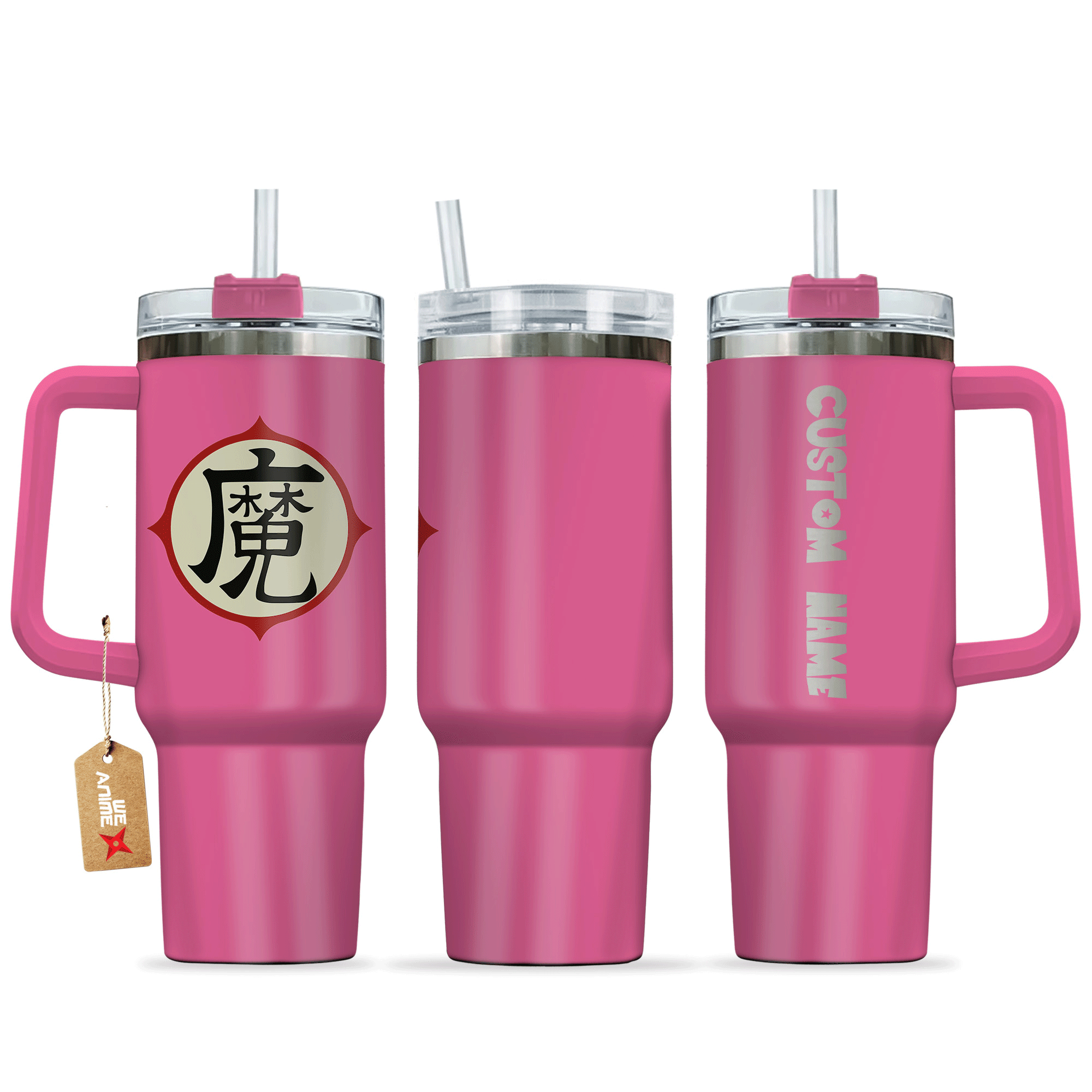 King Piccolo Kanji Dragon Ball Anime Custom Stanley Quencher 40oz Stainless Steel Tumbler With Handle
