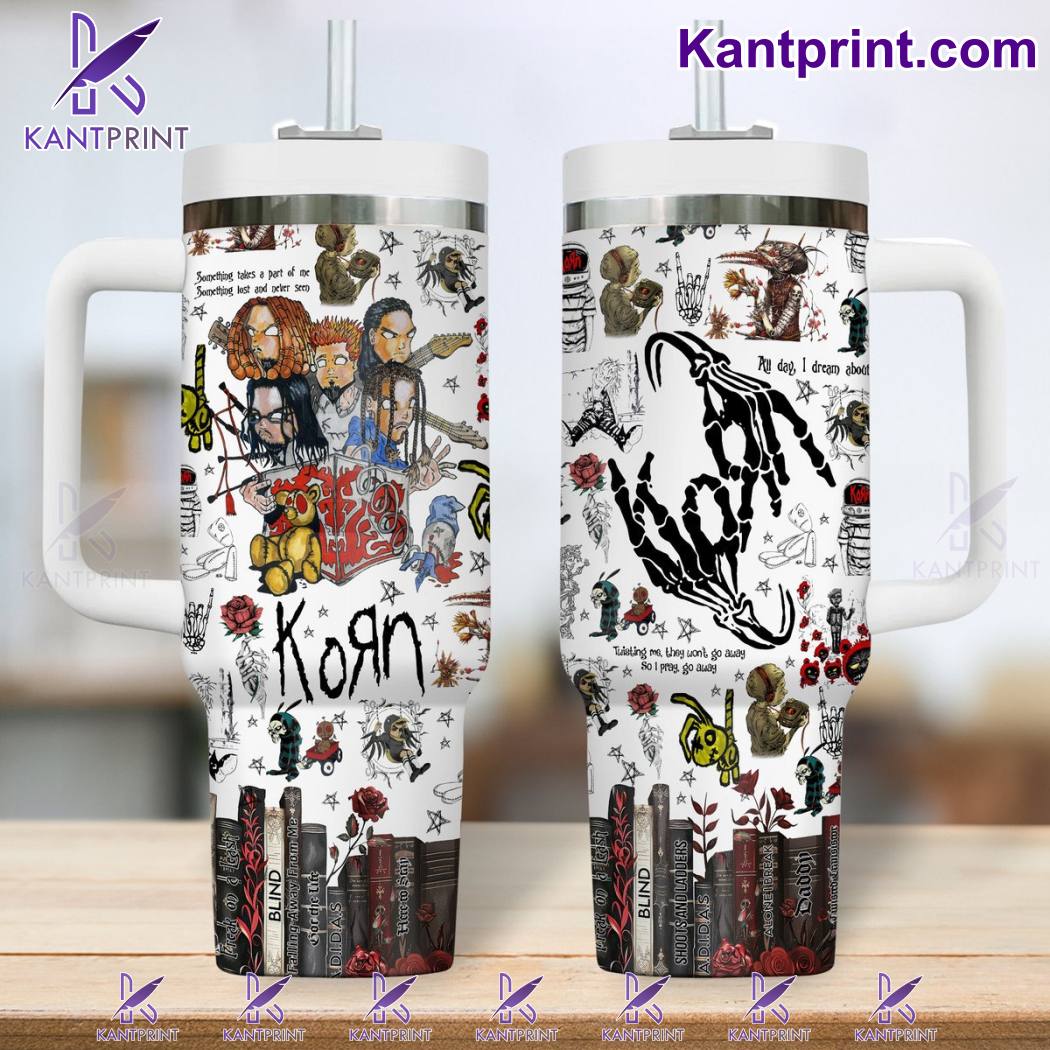 Korn Music Custom Stanley Quencher 40oz Stainless Steel Tumbler With Handle