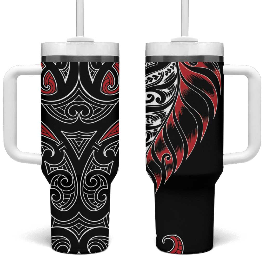Koru Fern New Zealand Maori Tribal Custom Stanley Quencher 40oz Stainless Steel Tumbler With Handle