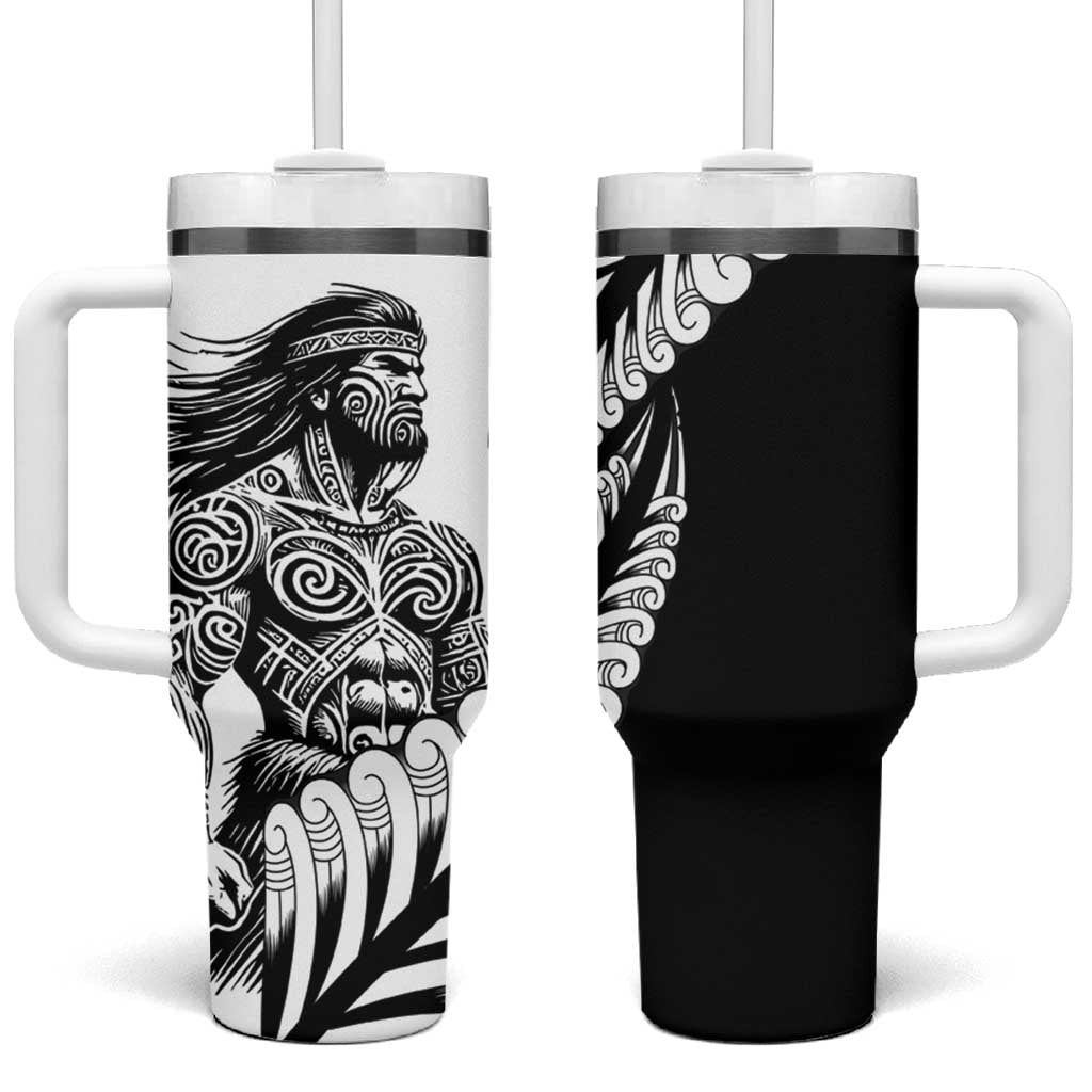 Koru Fern New Zealand Maori Tribal Warrior Custom Stanley Quencher 40oz Stainless Steel Tumbler With Handle