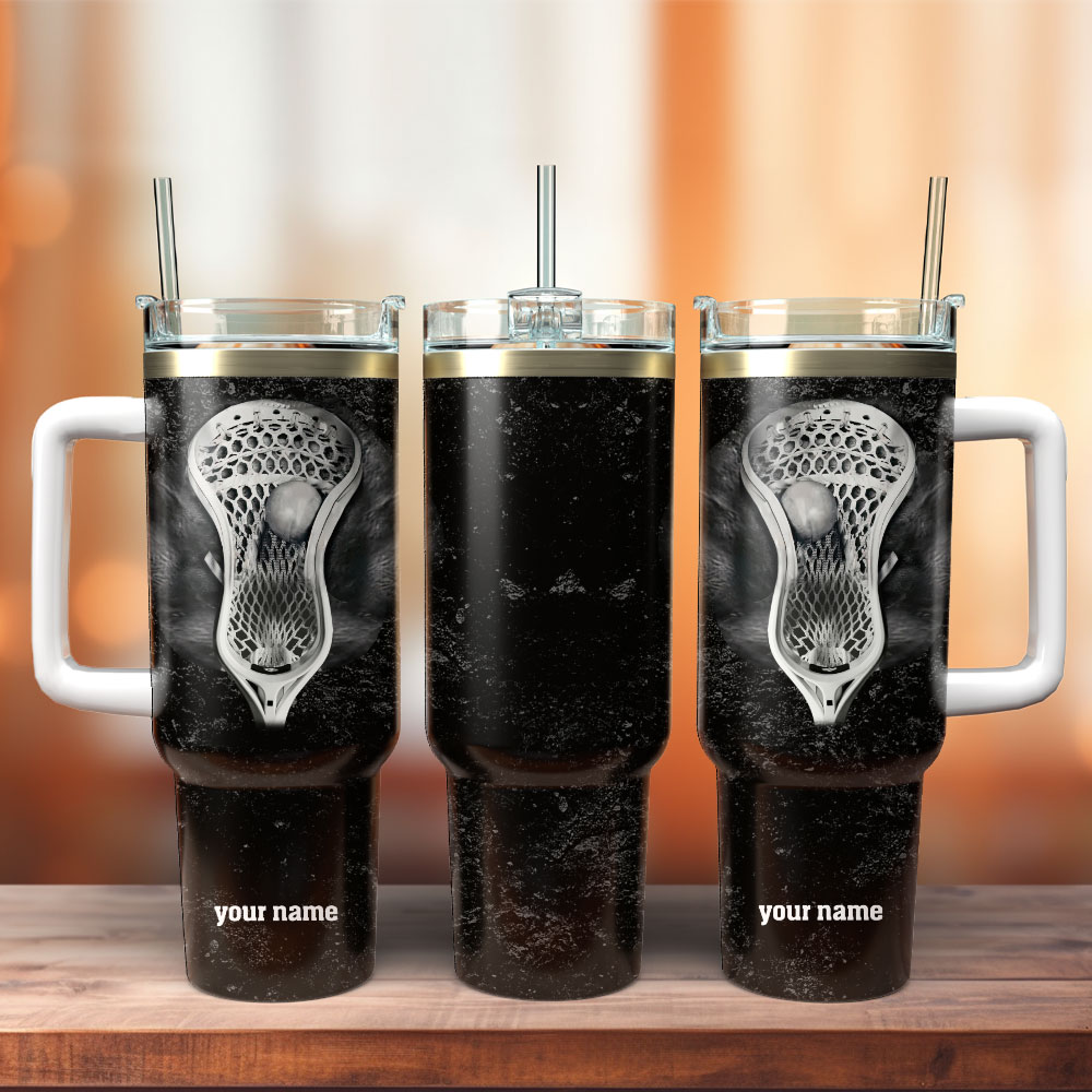 Lacrosse Artwork Custom Stanley Quencher 40oz Stainless Steel Tumbler With Handle