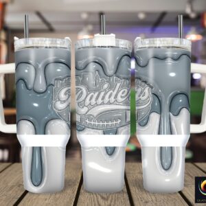 Las Vegas Raiders NFL Custom Stanley Quencher 40oz Stainless Steel Tumbler With Handle