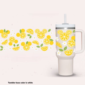 Lemon Mouse Custom Stanley Quencher 40oz Stainless Steel Tumbler With Handle