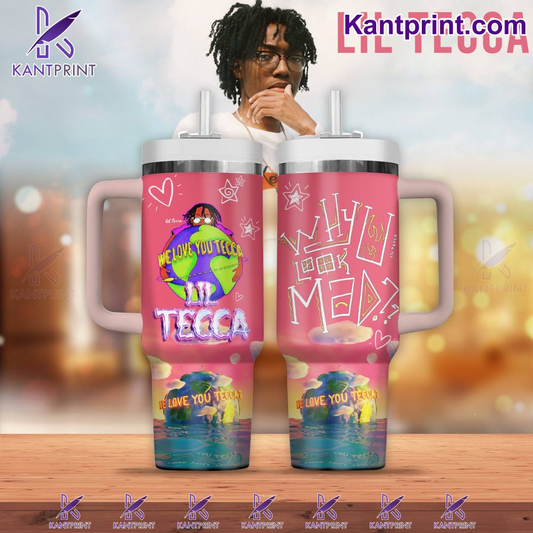Lil Tecca Music Custom Stanley Quencher 40oz Stainless Steel Tumbler With Handle