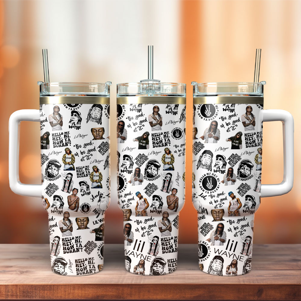 Lil Wayne Music Custom Stanley Quencher 40oz Stainless Steel Tumbler With Handle
