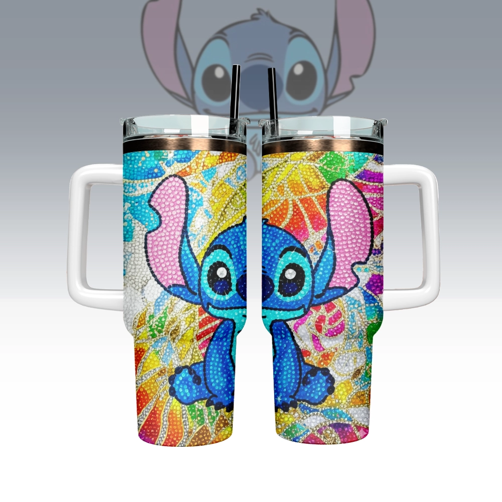 Lilo And Stitch Custom Stanley Quencher 40oz Stainless Steel Tumbler With Handle