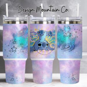 Lilo and Stitch Disney Cartoon Custom Stanley Quencher 40oz Stainless Steel Tumbler With Handle