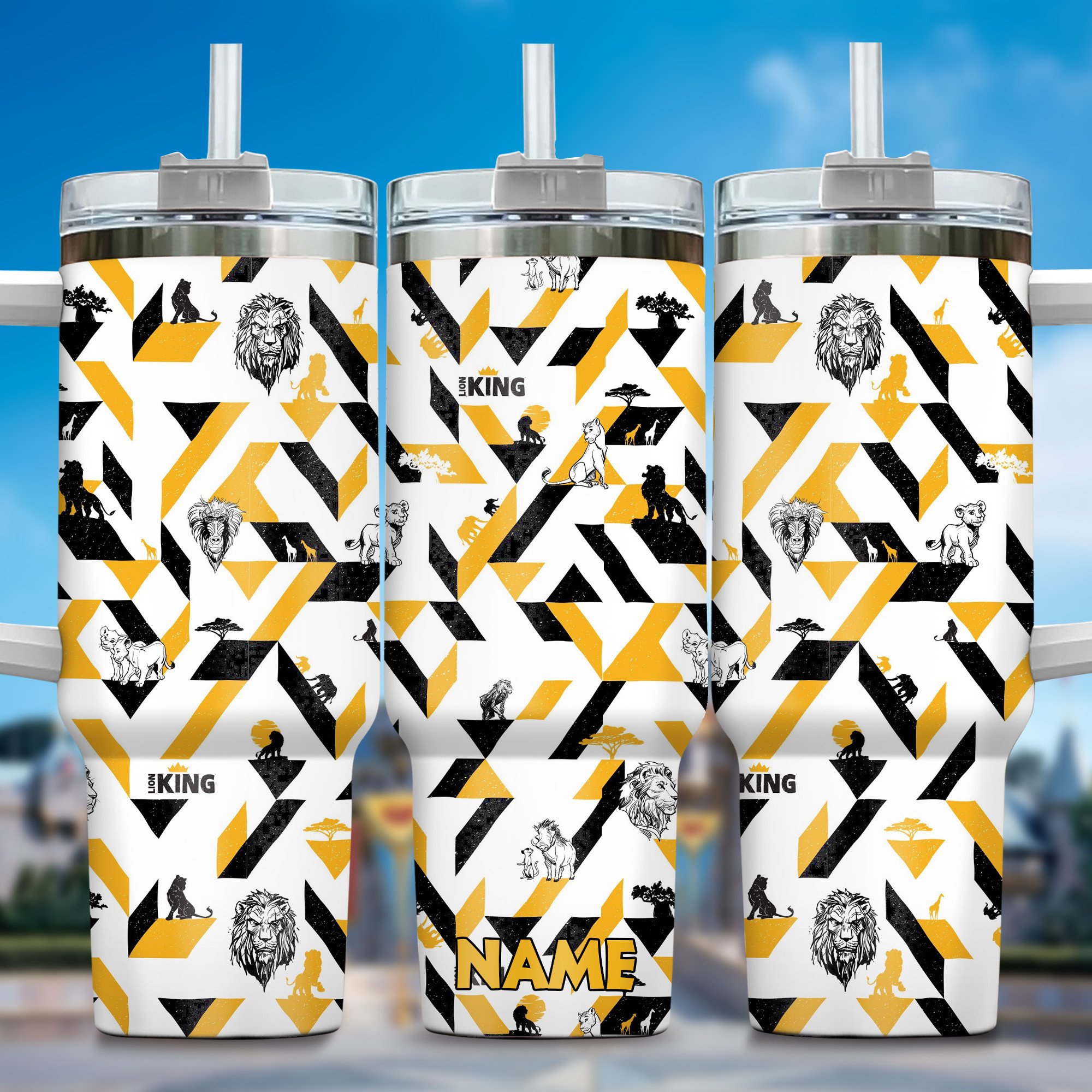 Lion King Movies Custom Stanley Quencher 40oz Stainless Steel Tumbler With Handle