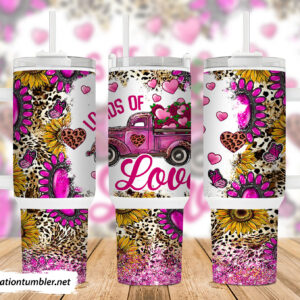 Loads of Love Truck Custom Stanley Quencher 40oz Stainless Steel Tumbler With Handle