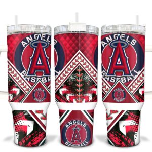 Los Angeles Angels MLB Custom Stanley Quencher 40oz Stainless Steel Tumbler With Handle