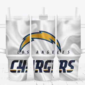 Los Angeles Chargers Football NFL Custom Stanley Quencher 40oz Stainless Steel Tumbler With Handle