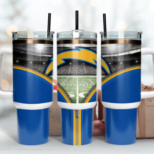 Los Angeles Chargers NFL Custom Stanley Quencher 40oz Stainless Steel Tumbler With Handle