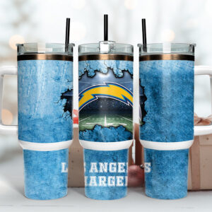 Los Angeles Chargers NFL Custom Stanley Quencher 40oz Stainless Steel Tumbler With Handle