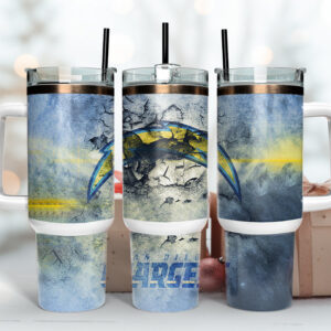 Los Angeles Chargers NFL Custom Stanley Quencher 40oz Stainless Steel Tumbler With Handle