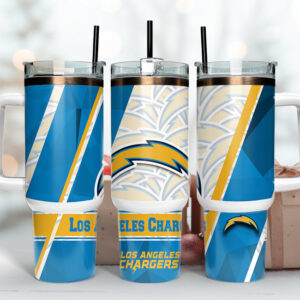 Los Angeles Chargers NFL Custom Stanley Quencher 40oz Stainless Steel Tumbler With Handle