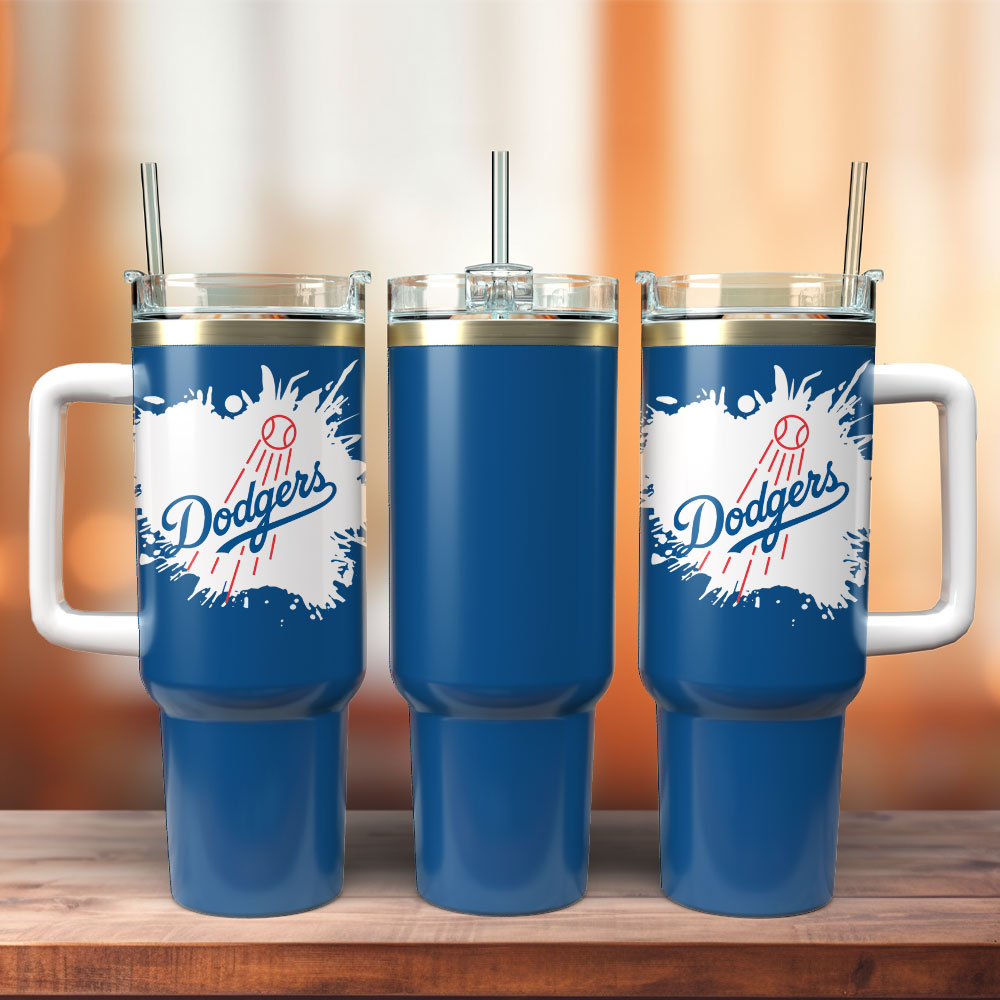 Los Angeles Dodgers Baseball MLB Sport Custom Stanley Quencher 40oz Stainless Steel Tumbler With Handle