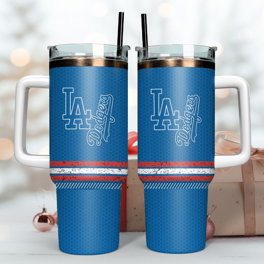 Los Angeles Dodgers Baseball MLB Sport Custom Stanley Quencher 40oz Stainless Steel Tumbler With Handle