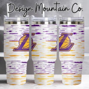 Los Angeles Lakers NBA Custom Stanley Quencher 40oz Stainless Steel Tumbler With Handle