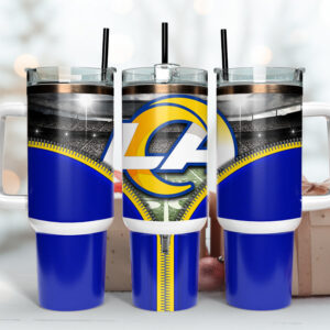 Los Angeles Rams NFL Custom Stanley Quencher 40oz Stainless Steel Tumbler With Handle