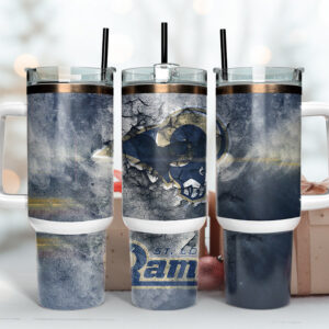 Los Angeles Rams NFL Custom Stanley Quencher 40oz Stainless Steel Tumbler With Handle