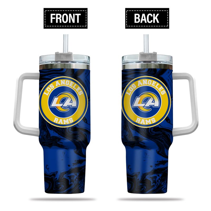 Los Angeles Rams NFL Custom Stanley Quencher 40oz Stainless Steel Tumbler With Handle