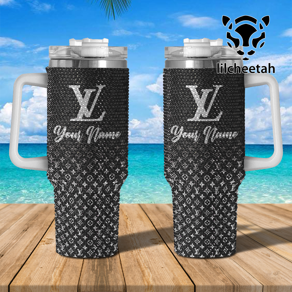 Louis Vuitton Brand Custom Stanley Quencher 40oz Stainless Steel Tumbler With Handle