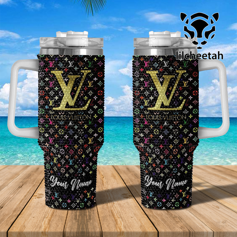 Louis Vuitton Brand Custom Stanley Quencher 40oz Stainless Steel Tumbler With Handle
