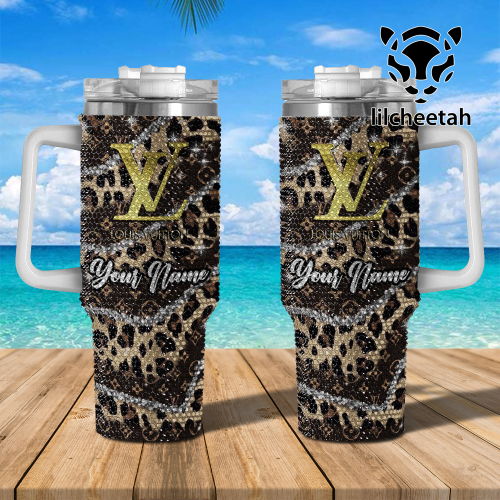 Louis Vuitton Brand Custom Stanley Quencher 40oz Stainless Steel Tumbler With Handle