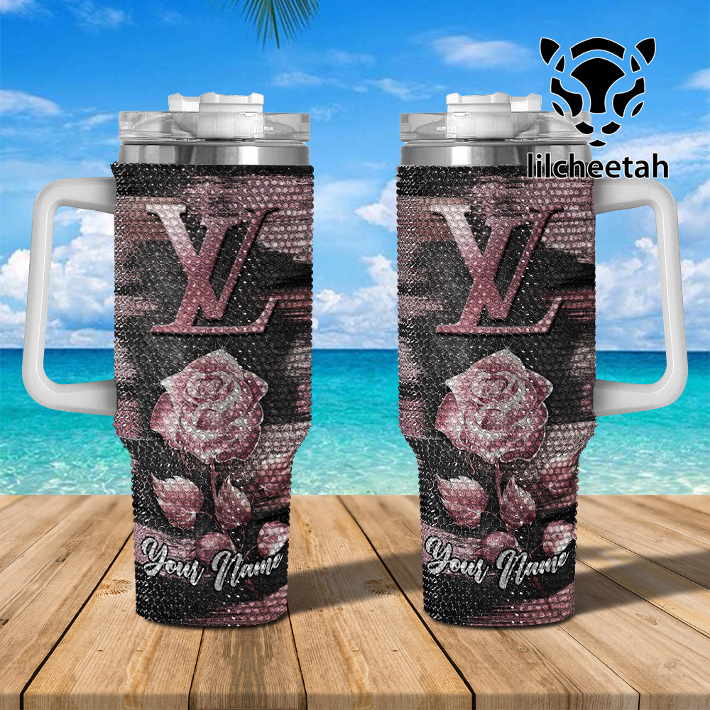 Louis Vuitton Brand Custom Stanley Quencher 40oz Stainless Steel Tumbler With Handle