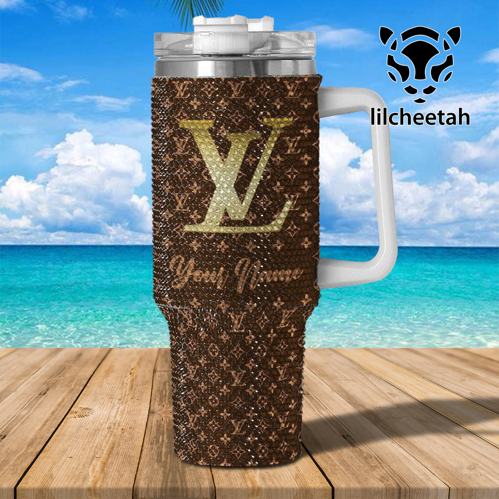 Louis Vuitton Brand Custom Stanley Quencher 40oz Stainless Steel Tumbler With Handle