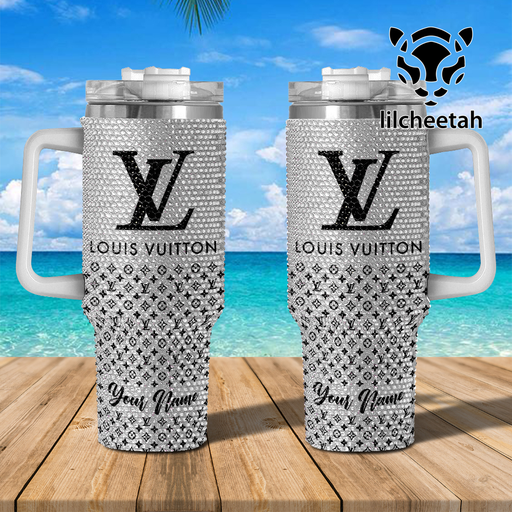Louis Vuitton Brand Custom Stanley Quencher 40oz Stainless Steel Tumbler With Handle