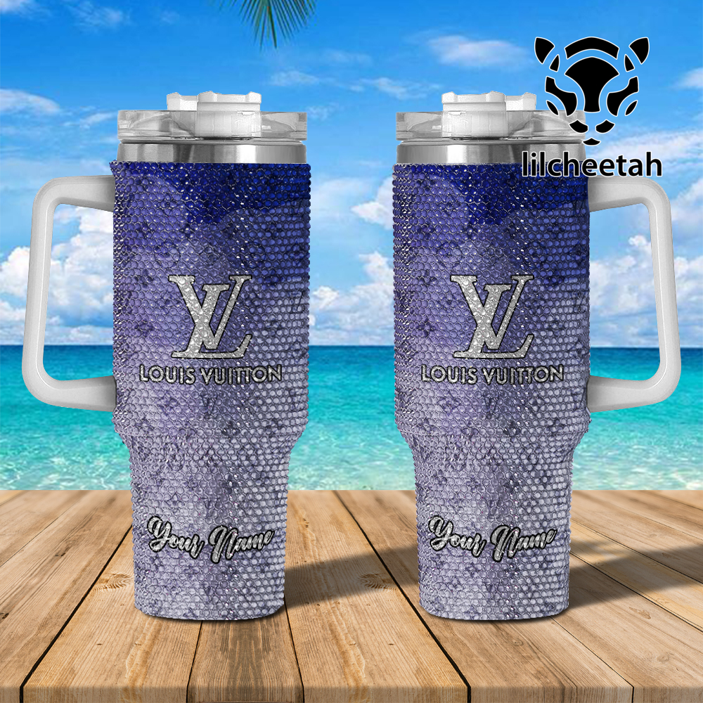 Louis Vuitton Brand Custom Stanley Quencher 40oz Stainless Steel Tumbler With Handle