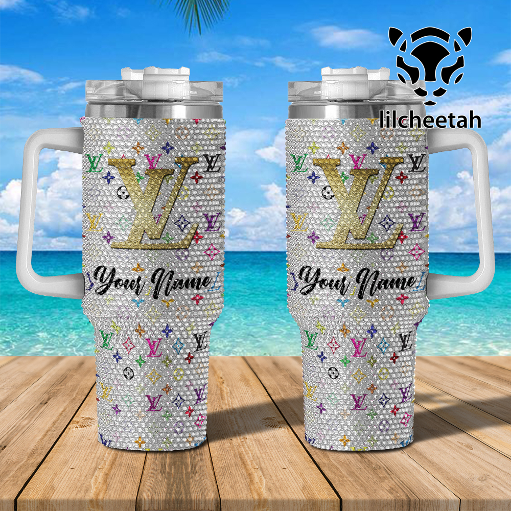 Louis Vuitton Brand Custom Stanley Quencher 40oz Stainless Steel Tumbler With Handle