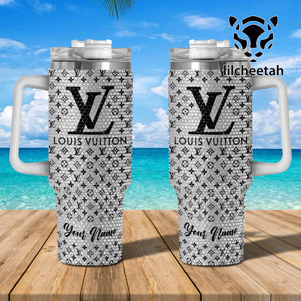 Louis Vuitton Brand Custom Stanley Quencher 40oz Stainless Steel Tumbler With Handle