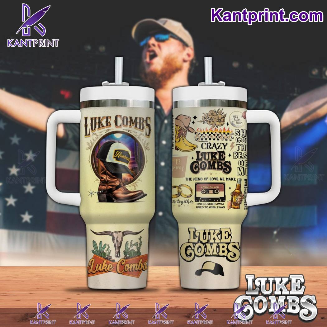 Luke Combs The Kind Of Love We Make Music Custom Stanley Quencher 40oz Stainless Steel Tumbler With Handle