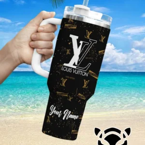 LV Brand Custom Stanley Quencher 40oz Stainless Steel Tumbler With Handle