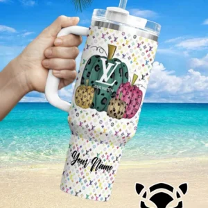LV Brand Custom Stanley Quencher 40oz Stainless Steel Tumbler With Handle