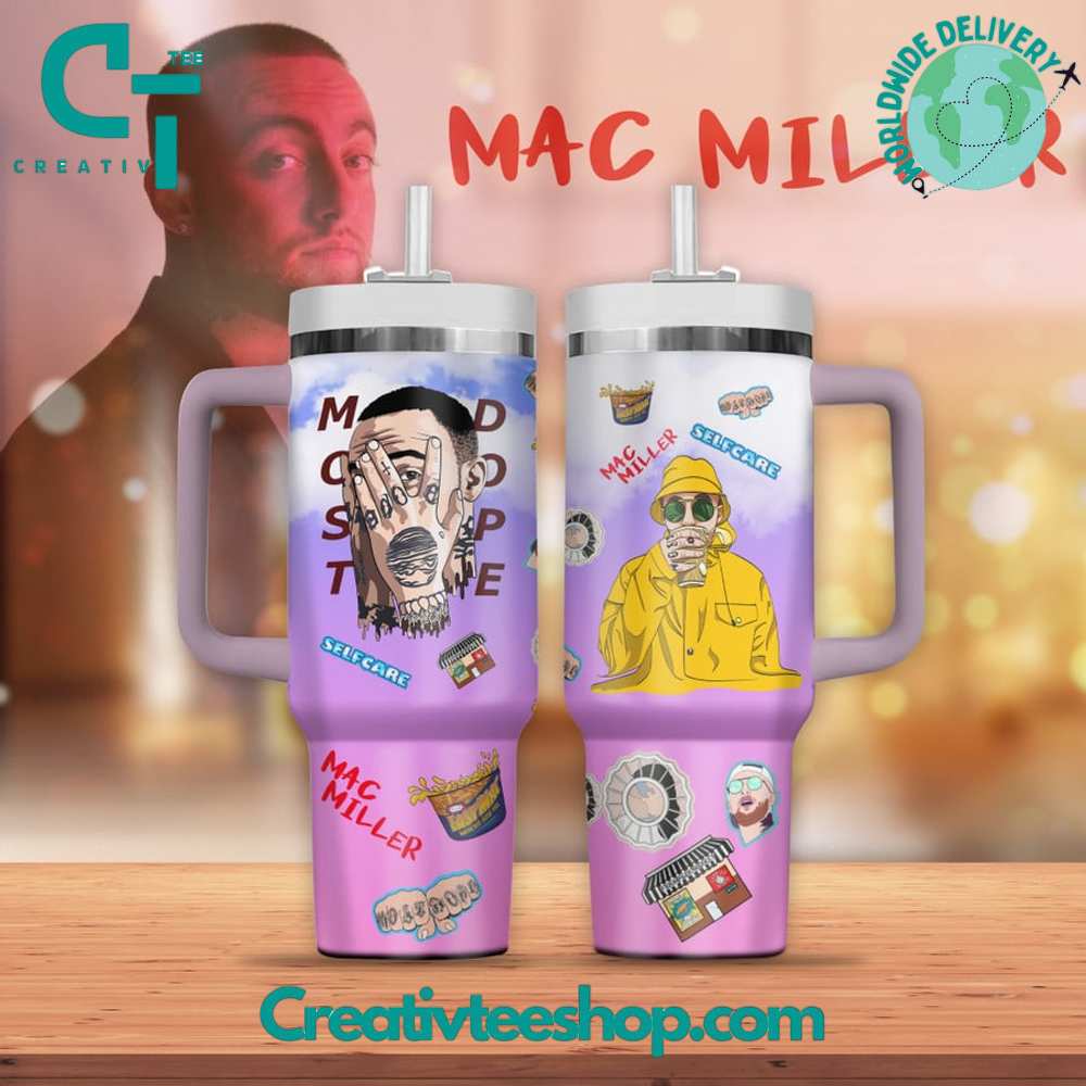 Mac Miller Music Custom Stanley Quencher 40oz Stainless Steel Tumbler With Handle