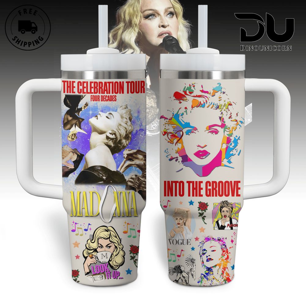 Madonna Music Custom Stanley Quencher 40oz Stainless Steel Tumbler With Handle