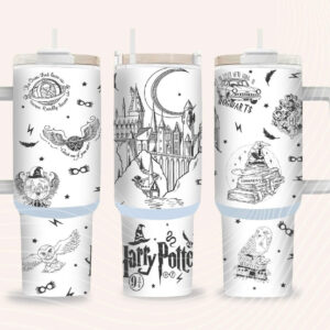 Magic Harry Potter Movies Custom Stanley Quencher 40oz Stainless Steel Tumbler With Handle