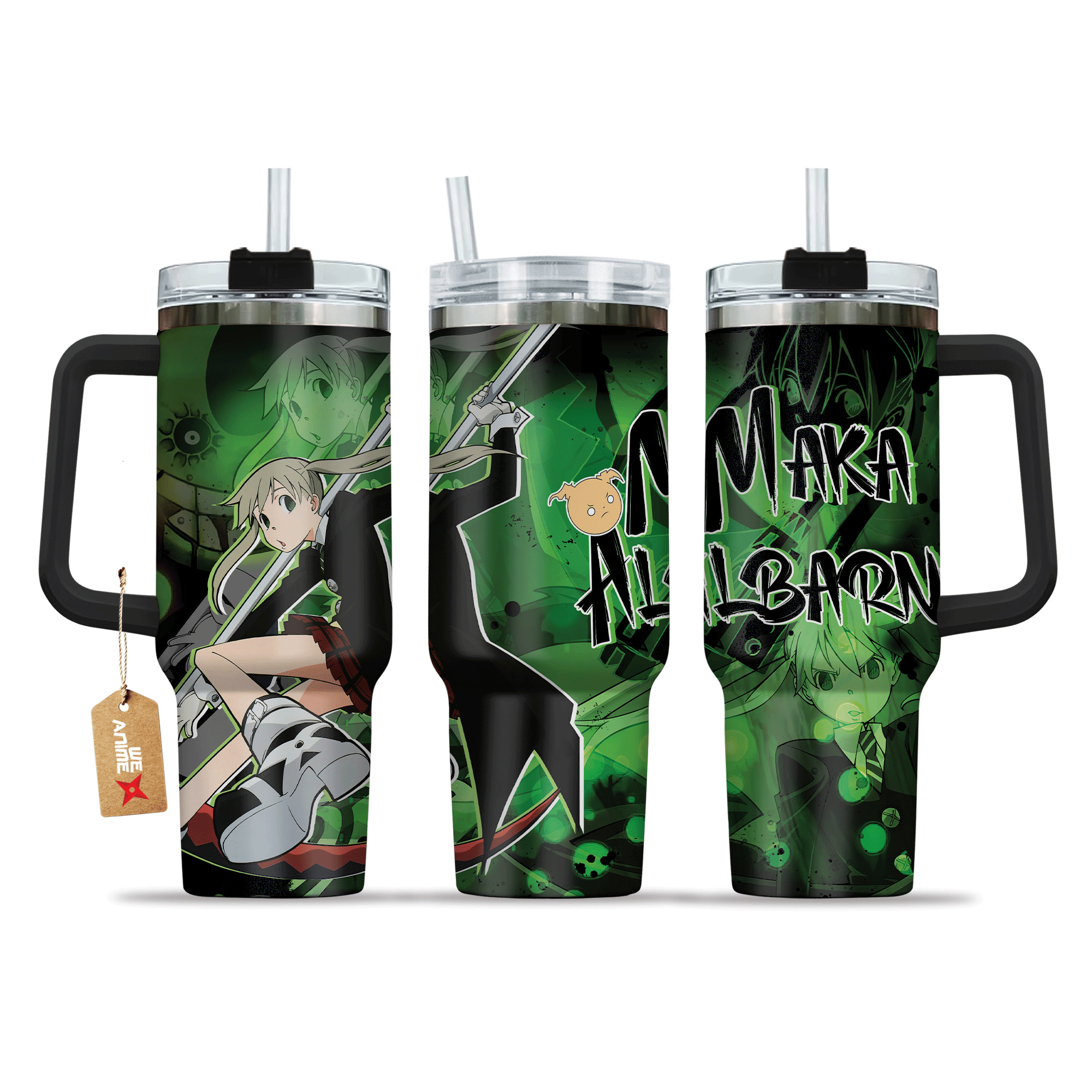 Maka Albarn Soul Eater Anime Custom Stanley Quencher 40oz Stainless Steel Tumbler With Handle