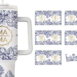 Mama Floral Custom Stanley Quencher 40oz Stainless Steel Tumbler With Handle