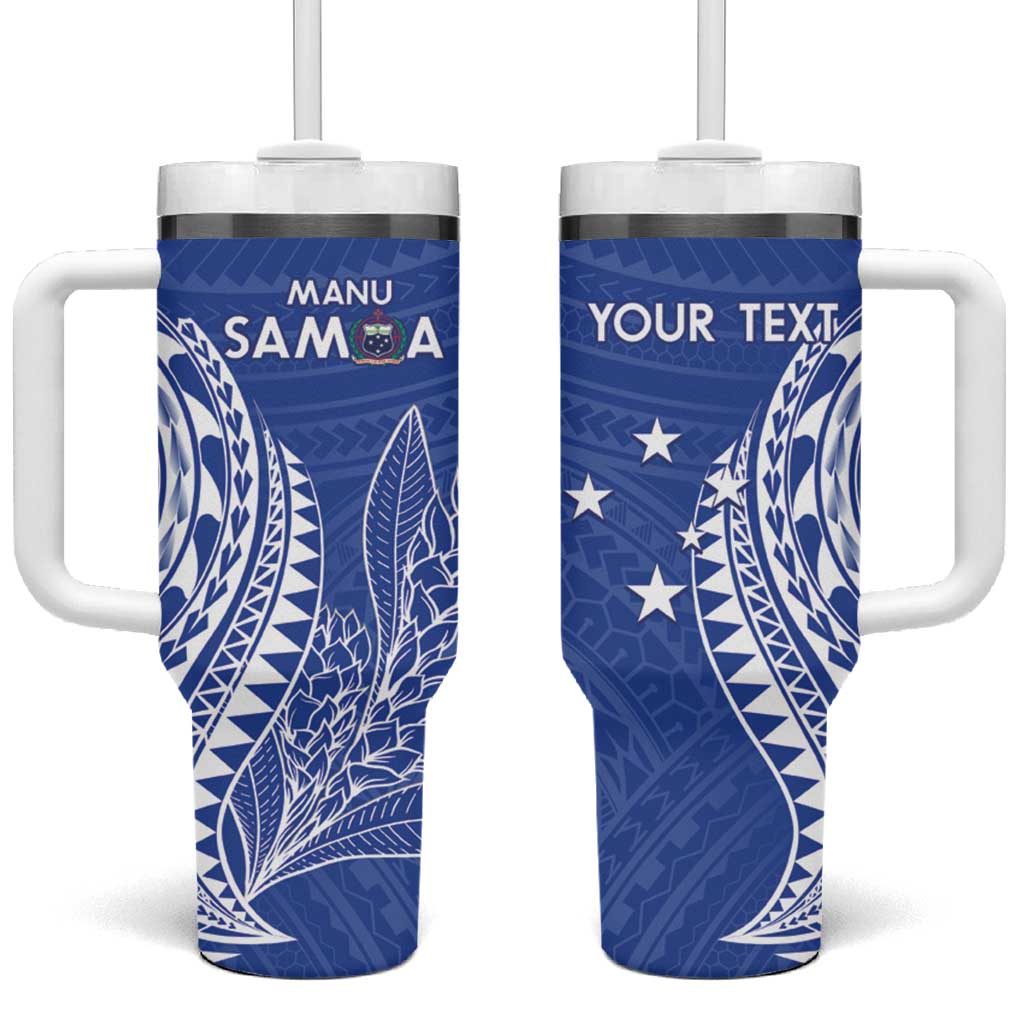 Manu Samoa Rugby 2024 Go Champions Samoan Tattoo Custom Stanley Quencher 40oz Stainless Steel Tumbler With Handle