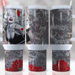 Marilyn Monroe Custom Stanley Quencher 40oz Stainless Steel Tumbler With Handle