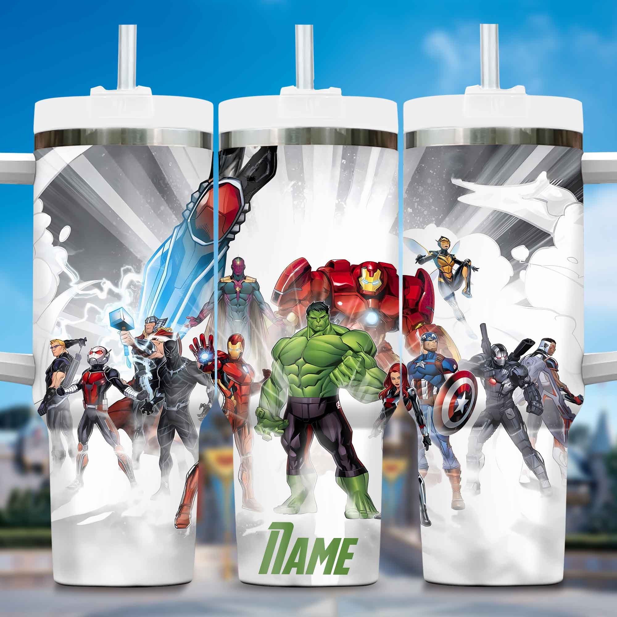 Marvel Comics Movies Custom Stanley Quencher 40oz Stainless Steel Tumbler With Handle